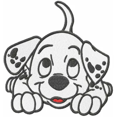 Dalmatian puppy embroidery design