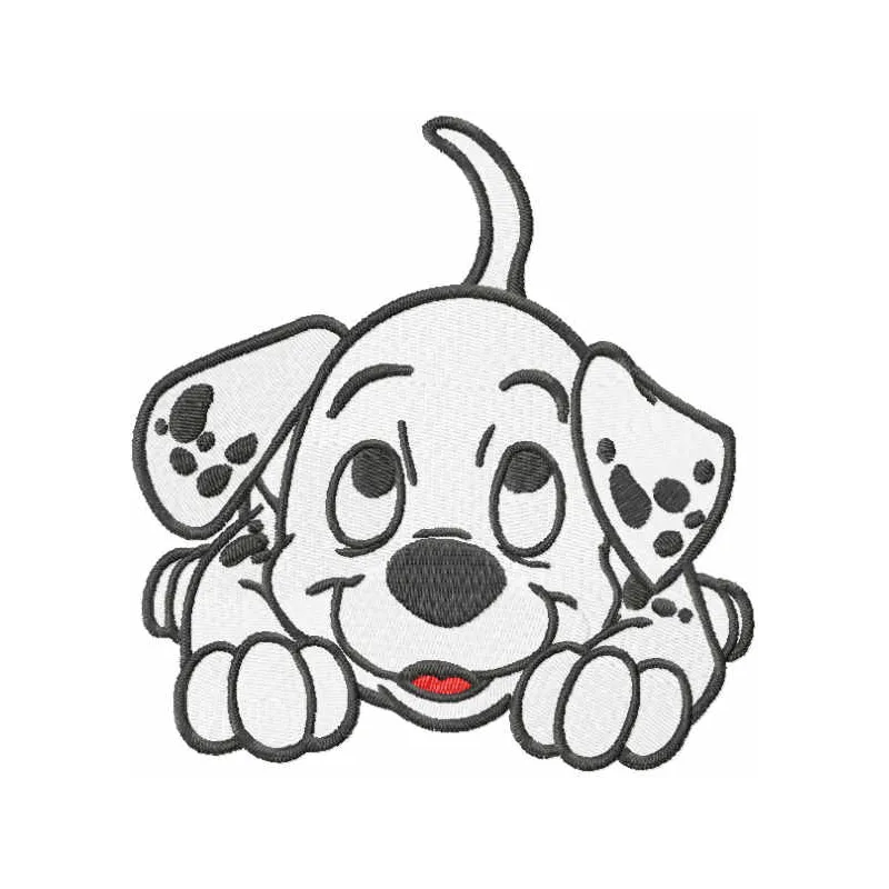 Dalmatian puppy embroidery design