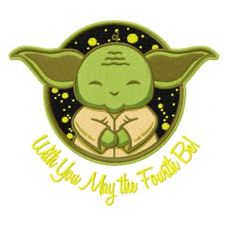 Cute Yoda embroidery design - Embroidery Design