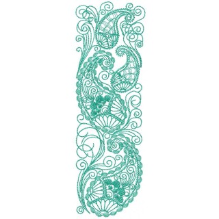 Blue firebird decoration embroidery design - Embroidery Design