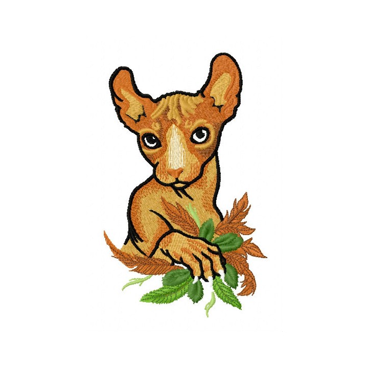 Sphynx cat embroidery design - Embroidery Design