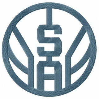 San Antonio Spurs one-colored logo embroidery design - Embroidery Design