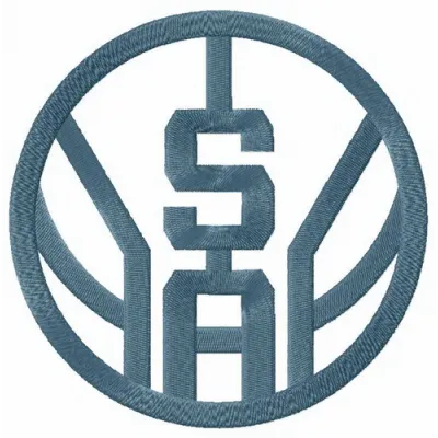 San Antonio Spurs one-colored logo embroidery design for basketball fans, ideal for stitching on caps and jerseys.