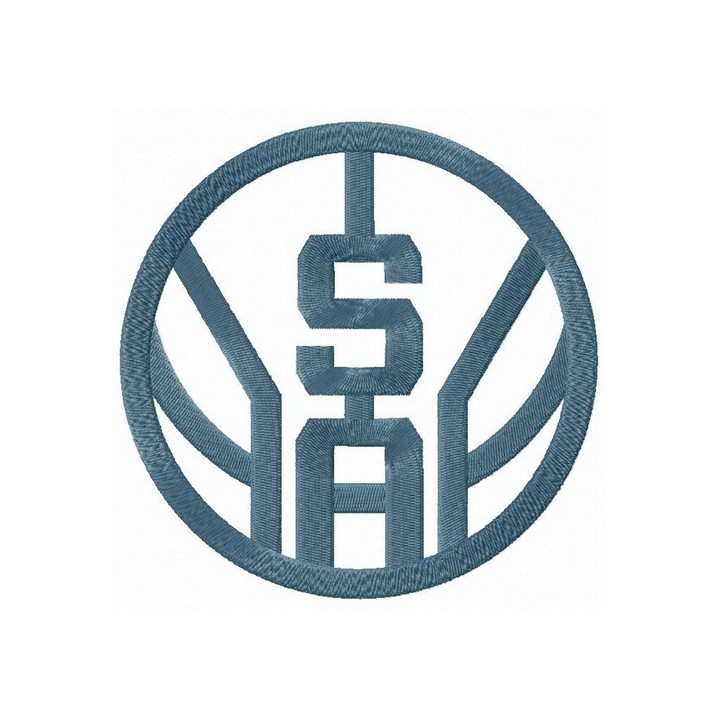 San Antonio Spurs one-colored logo embroidery design - Embroidery Design