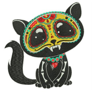 Vampire cat embroidery design - Embroidery Design