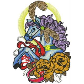 Circus horse embroidery design - Embroidery Design