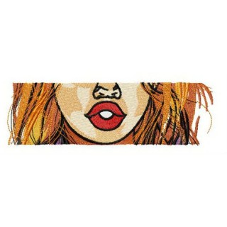 Teen's lips embroidery design - Embroidery Design