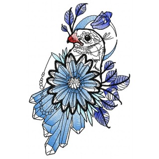 White pigeon embroidery design - Embroidery Design