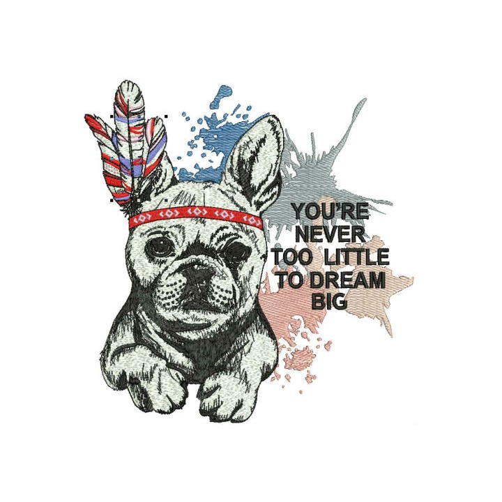 French bulldog embroidery design - Embroidery Design