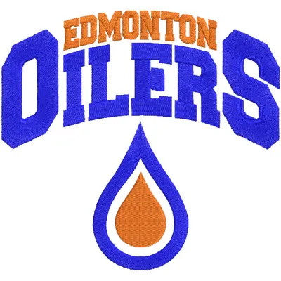 Edmonton Oilers alternate logo embroidery design preview showcasing vibrant stitching patterns for fans.