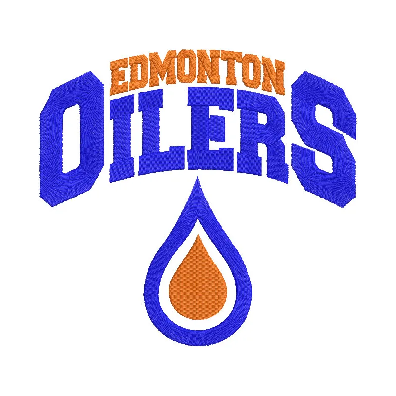 Edmonton Oilers alternate logo embroidery design preview showcasing vibrant stitching patterns for fans.