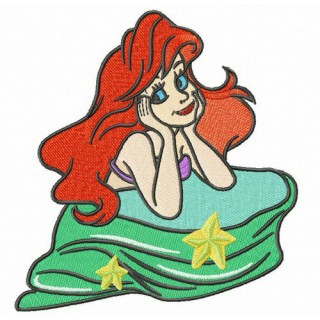 Airy-fairy Ariel embroidery design - Embroidery Design