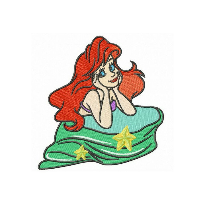 Airy-fairy Ariel embroidery design - Embroidery Design