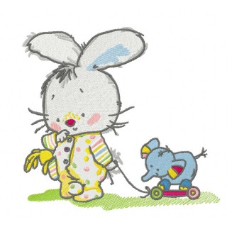 Baby bunny 3 embroidery design - Embroidery Design