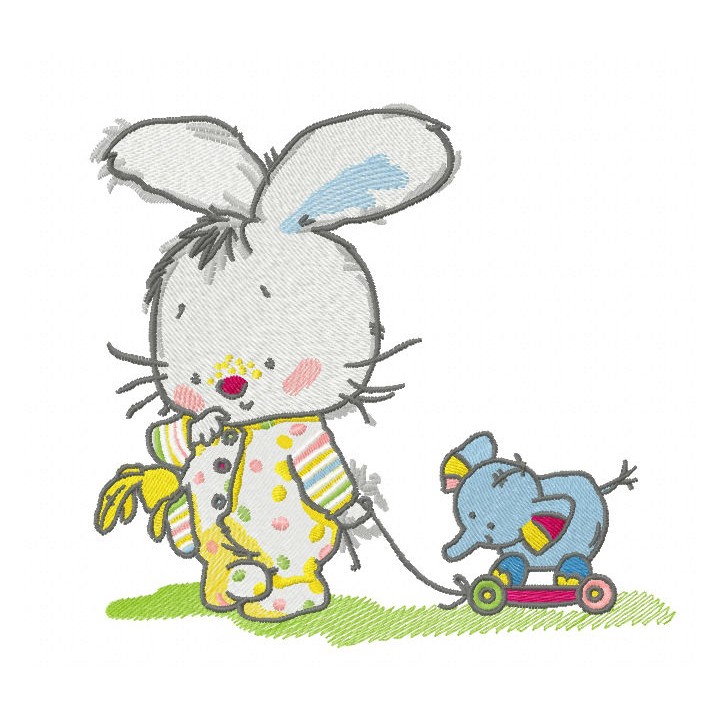 Baby bunny 3 embroidery design - Embroidery Design