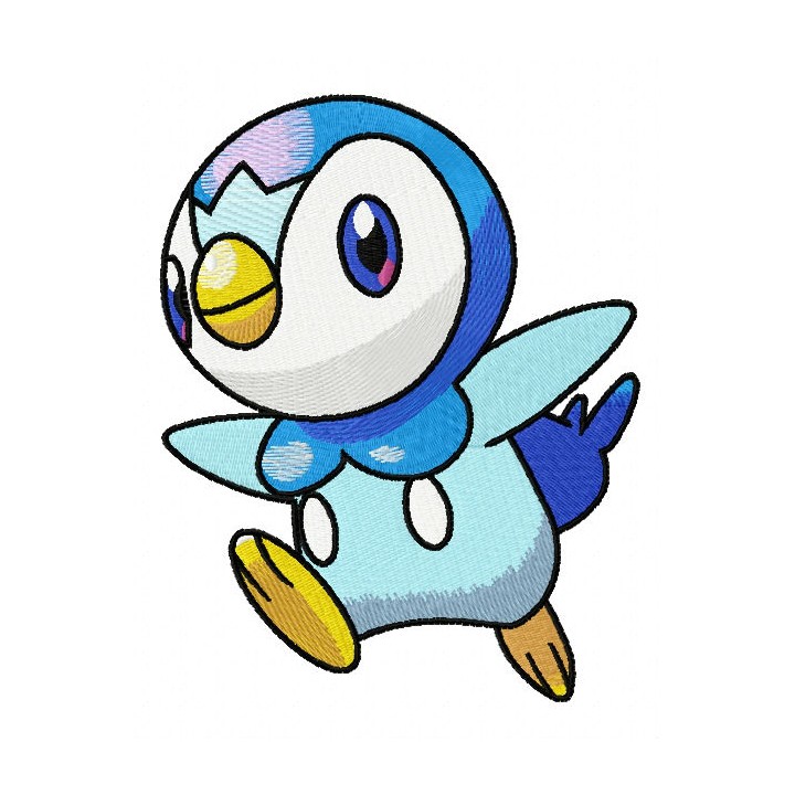 Penguin trying to fly embroidery design - Embroidery Design