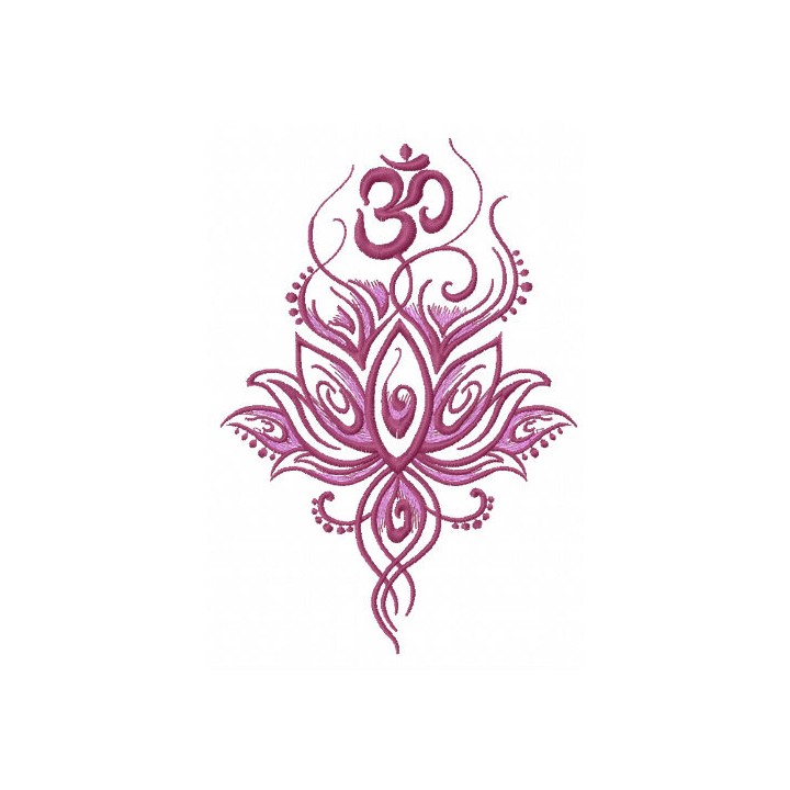 Oriental flower 2 embroidery design - Embroidery Design