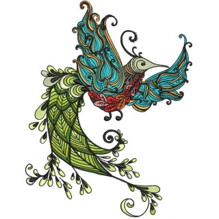 Fancy peacock embroidery design - Embroidery Design