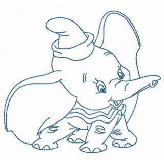 Happy Dumbo embroidery design - Embroidery Design
