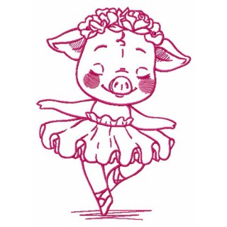 Piggy's performance embroidery design - Embroidery Design