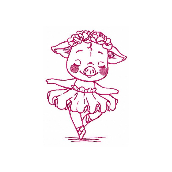 Piggy's performance embroidery design - Embroidery Design