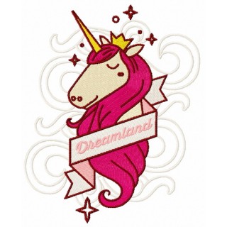 Unicorn from Dreamland embroidery design - Embroidery Design