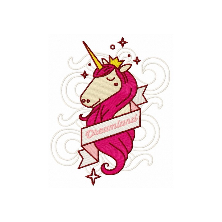 Unicorn from Dreamland embroidery design - Embroidery Design