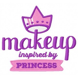 Makeup inspired by princess embroidery design - Embroidery Design
