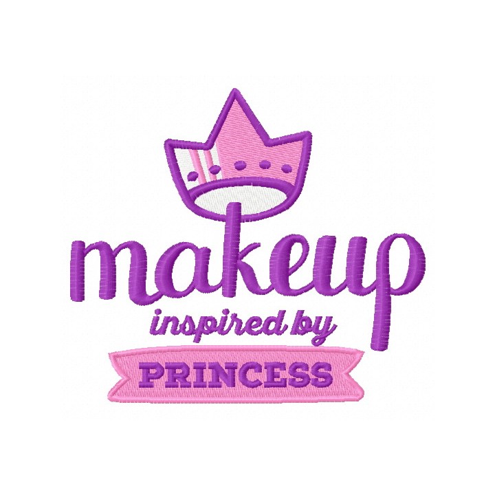 Makeup inspired by princess embroidery design - Embroidery Design