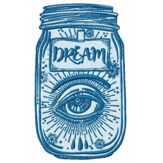 Dreams in jar embroidery design - Embroidery Design