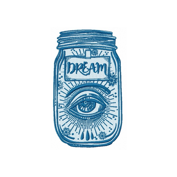 Dreams in jar embroidery design - Embroidery Design