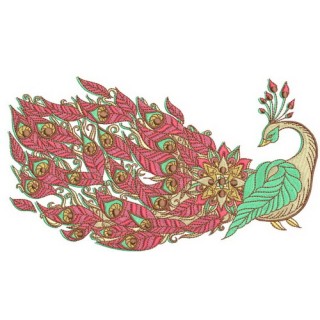Gorgeous peacock embroidery design - Embroidery Design