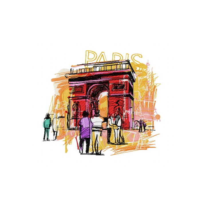 Paris 4 embroidery design - Embroidery Design