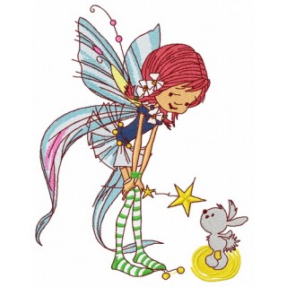 Kind fairy embroidery design - Embroidery Design