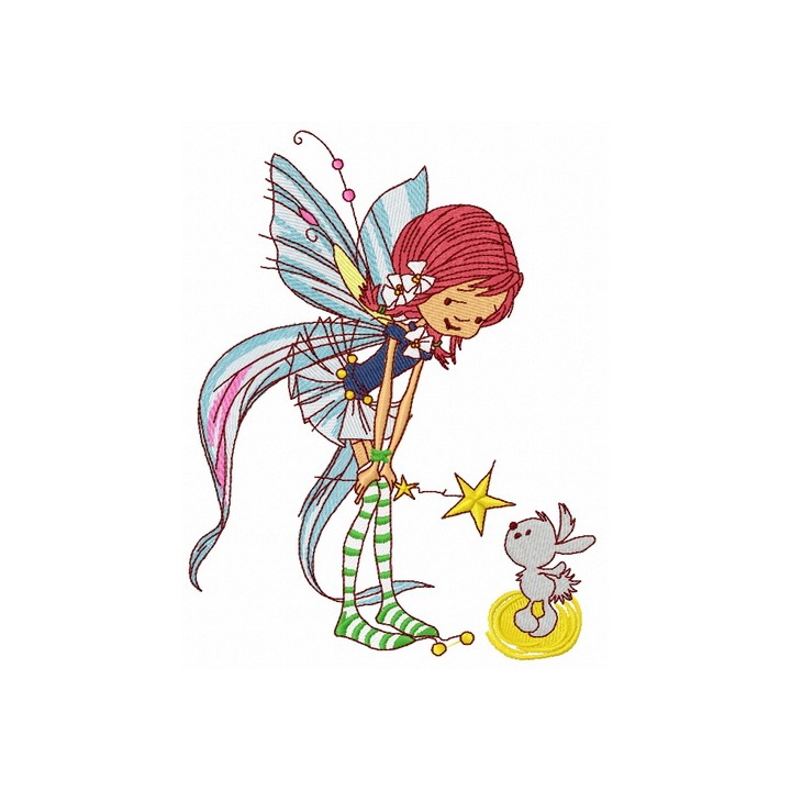 Kind fairy embroidery design - Embroidery Design