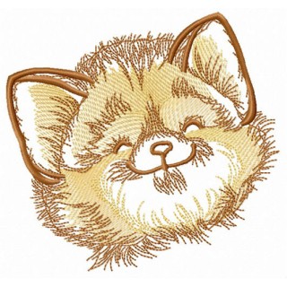 Fluffy muzzle embroidery design - Embroidery Design