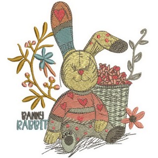 Banny rabbit embroidery design - Embroidery Design