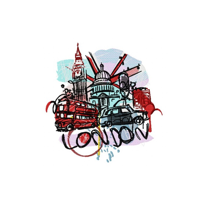 London 8 embroidery design - Embroidery Design