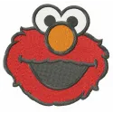 Elmo Sesame Street embroidery design featuring a cheerful Elmo character, ideal for children's garments and accessories.