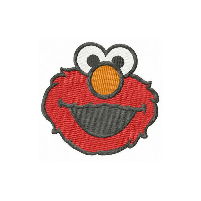 Elmo Sesame Street embroidery design featuring a cheerful Elmo character, ideal for children's garments and accessories.