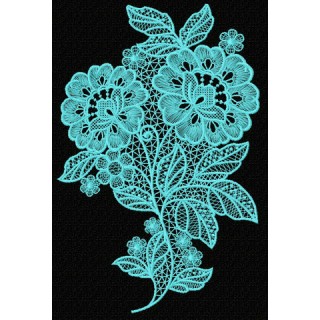Lace flower embroidery design - Embroidery Design