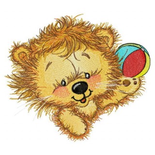 Fun with lion embroidery design - Embroidery Design