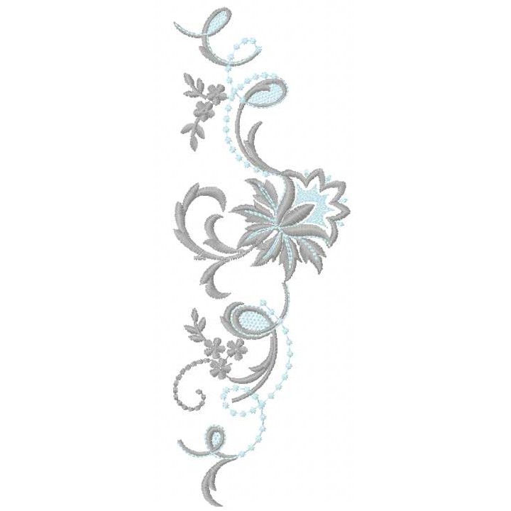 Vintage flower decoration embroidery design - Embroidery Design