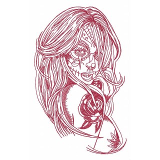 Naked fancy girl embroidery design - Embroidery Design