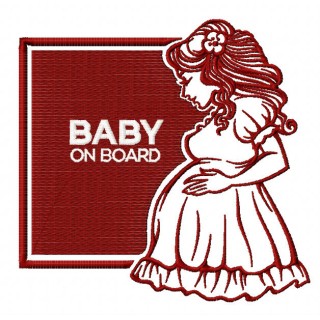 Baby on board embroidery design - Embroidery Design