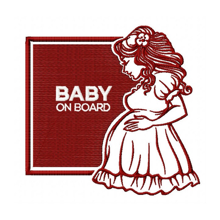 Baby on board embroidery design - Embroidery Design