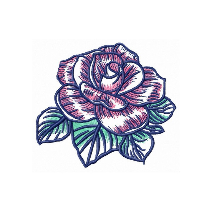 Rose freshness embroidery design - Embroidery Design