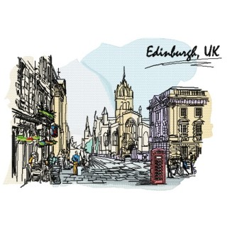 Edinburgh  embroidery design - Embroidery Design