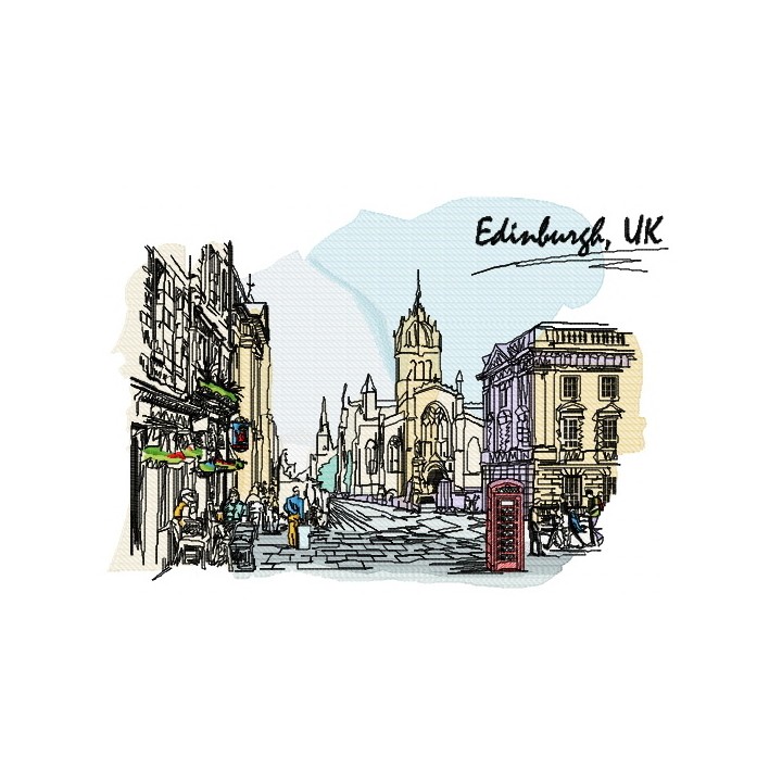 Edinburgh  embroidery design - Embroidery Design