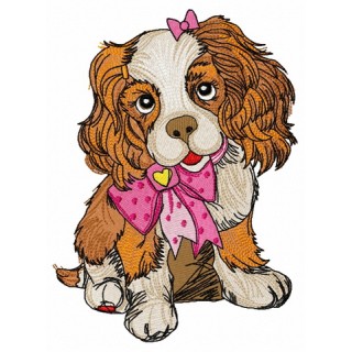 Spaniel puppy embroidery design - Embroidery Design